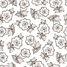 Bell flowers Seamless pattern with Vintage floral wallpaper N2