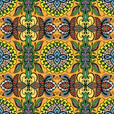 Vector floral geometric seamless pattern ethnic ornament N17