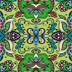 Vector floral geometric seamless pattern ethnic ornament N20