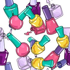 Seamless pattern with nail polish N9