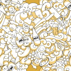 Seamless pattern background vector illustration milk