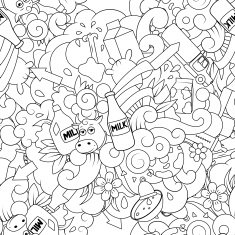 Seamless pattern background vector illustration milk N2