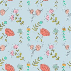 Hand drawn doodle vintage seamless pattern N22