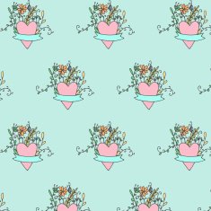 Hand drawn vintage doodle seamless pattern N3