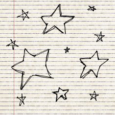 Set of cartoon styple stars N2
