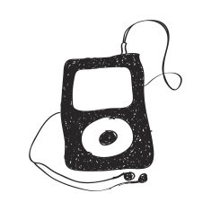Simple doodle of an mp3 player