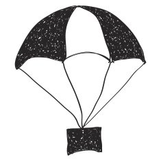 Simple doodle of a parachute N2
