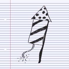 Simple doodle of a firework N2