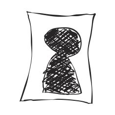 Simple doodle of a keyhole