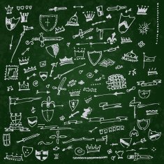 Collection of individual hand drawn elements N3
