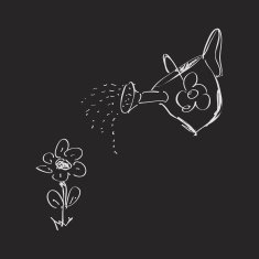 Simple doodle of a watering can