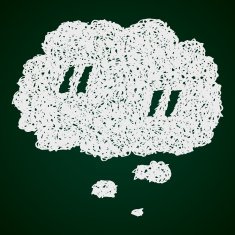 Simple doodle of a quote thought bubble N2
