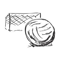 Simple doodle of a football N2