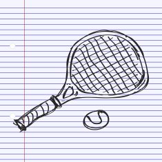 Simple doodle of a tennis racket N4