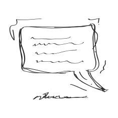 Simple doodle of a speech bubble N16