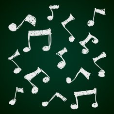Simple doodle of some music notes N3