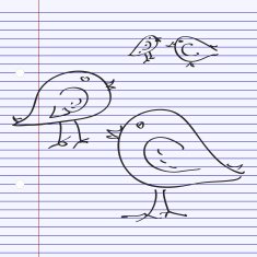 Simple doodle of some birds N3