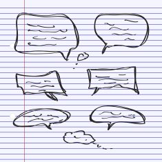 Simple doodle of some speech bubbles N3
