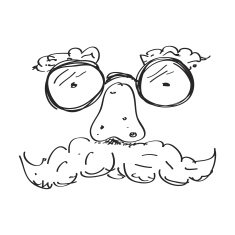 Simple doodle of a funny face N3
