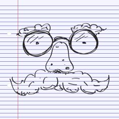 Simple doodle of a funny face N4