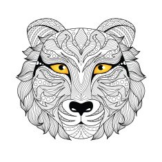 Tiger coloring page N2
