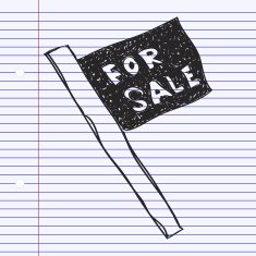 Simple doodle of a for sale sign N2