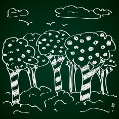 Simple doodle of some trees N2
