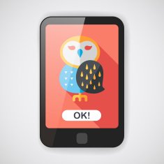 halloween owl flat icon with long shadow eps10 N3