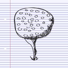 Simple doodle of a golf ball