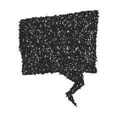 Simple doodle of a speech bubble N18