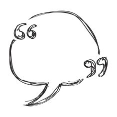 Simple doodle of a quote