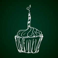 Simple doodle of a cake N4