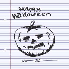 Simple doodle of a pumpkin