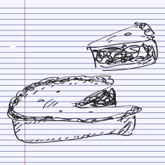 Simple doodle of a pie N2