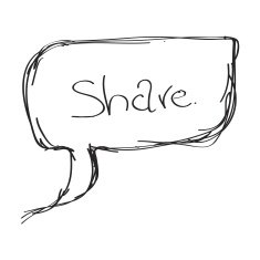 Simple doodle of a speech bubble N19