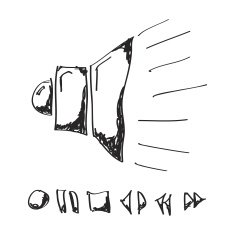 Simple doodle of a speaker N3