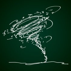 Simple doodle of a tornado N3