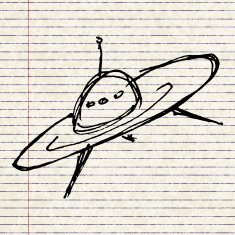 sketch drawing of a spaceship N2
