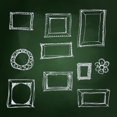 Hand drawn chalk style illustration N13