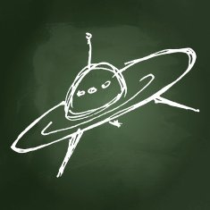 sketch drawing of a spaceship N3