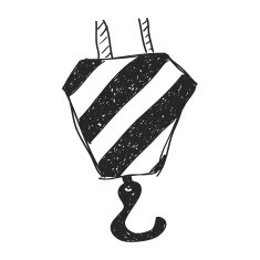 Simple doodle of a crane hook N2