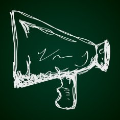 Simple doodle of a megaphone N3