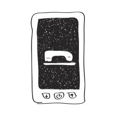 Simple doodle of a mobile phone N2