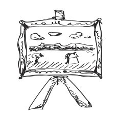 Simple doodle of a painting N3