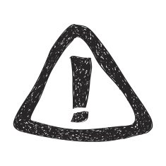 Simple doodle of a caution sign N3