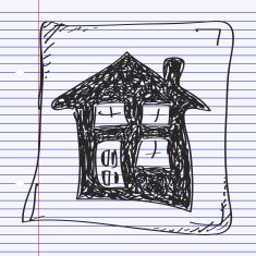 Simple doodle of a house N7