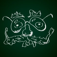 Simple doodle of a funny face N6