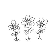 Simple doodle of a flower N5