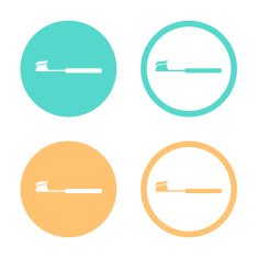 Vector toothbrush with toothpaste icon Illustration EPS10 N4