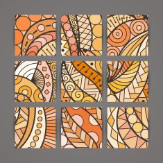 Set of vector design templates Brochures in random colorful style N2